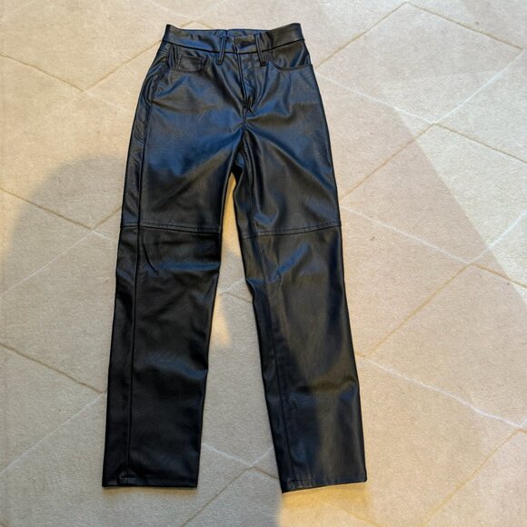Good American Pants - GOOD AMERICAN LEATHER PANTS